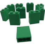 LEGO Aksesuar Custom Moc Creator Brick 1 X 2 X 2 Yeşil Tuğla