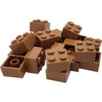 LEGO Aksesuar Custom Moc Creator Brick 2 X 2 Tuğla Açık Kahverengi