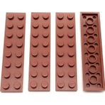 LEGO Aksesuar Custom Moc Creator Plate 2 X 8 Kahverengi Düz Tuğla