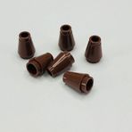 LEGO Aksesuar Moc Custom Cone 1 X 1 Tuğla Koni Kahverengi