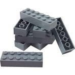 LEGO Aksesuar MOC Custom Creator Brick 2 x 6 Tuğla Açık Gri