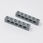 LEGO Aksesuar MOC Custom Technic Brick 1 x 6 Pin Delikli Açık Gri Tuğla