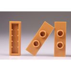 LEGO Aksesuar Plate Modified 1 x 3 Jumper Açık Kahverengi Fayans Tuğla
