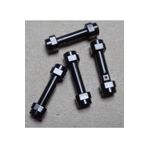 LEGO Aksesuar Star Wars Minifigür Lightsaber Hilt Siyah Pürüzsüz Işın Kılıcı Kabzası 2 adet