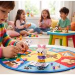Lego Bricks 3D Pembe Ördek Daisy Duck 5 Cm Mini Yapım Seti Oyuncak Model