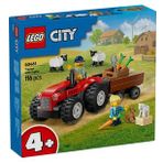Lego City 60461 Römorklu Kırmızı Çiftlik Traktörü ve Koyun