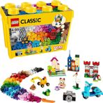LEGO Classic Büyük Boy Yaratıcı Yapım Kutusu 10698 – 4 Yaş ve Üzeri Çocuklar için Hediye Fikri, 2 Yeşil Taban Plakası, 3 Çift Göz, 6 Lastik ve 6 Jant İçeren Oyuncak Yapım Seti (790 Parça)
