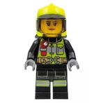 Lego CTY1371 Fire Female Reflective Stripes With Utility Belt and Flashlight Mini Figür
