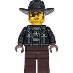 Lego CTY1651 Minifigures Sanitary Engineer Male Dark Turquoise Top Dark Orange Overalls and Legs Reddish Brown Flat Cap Mini Figür