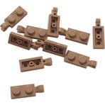 LEGO Custom Aksesuar Plate Modified 1 x 2 Clip Koyu Taba Tuğla