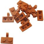 LEGO Custom Aksesuar Plate Modified 1 x 2 Yatay Clip Koyu Turuncu Tuğla