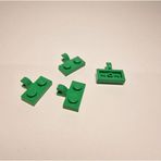 LEGO Custom Aksesuar Plate Modified 1 x 2 Yatay Clip Yeşil Tuğla