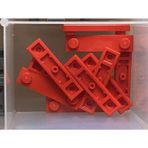 LEGO Custom MOC Aksesuar Plate Modified 1 x 4 Stud Groove Kırmızı Tuğla