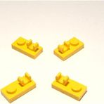 LEGO Custom MOC Akseusar Plate Modified 1 x 2 Ortada O Clip Sarı Tuğla