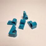 LEGO Custom MOC Technic Plate Modified 1 x 2 Pin Delikli Turkuaz Tuğla