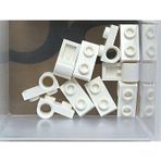 LEGO Custom Technic Plate Modified 1 x 2 Ters Pin Delikli Beyaz Tuğla