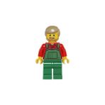 Lego HOL067 Overalls Farmer Green Dark Tan Hair and Beard Mini Figür