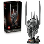 LEGO Icons Yüzüklerin Efendisi: Sauron'un Miğferi 11373 - Yetişkinler için Sauron Minifigürü ile İsim Levhalı Sergileme Standı İçeren Yaratıcı Dekoratif Model Yapım Seti, Hediye Fikri (538 Parça)