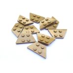 LEGO l Parçalar - Dark Tan Wedge, Plate 2 x 4 (10 Adet )