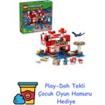LEGO Minecraft Mooshroom Evi 21270, 8 Yaş ve Üzeri Erkek ve Kız Çocuklar Için Mantar Tarlaları, Steve Figürü ve Yaratıklar Içeren Rol Yapım Oyuncağı Yapım Seti, Doğum + Play-Doh Oyun Hamuru
