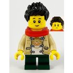 LEGO Minifigür Child Boy Monkie Kid Shirt Red Scarf Dark Green Short Legs Black Hair +5 Yaş (1 Parça)