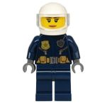 Lego Minifigür Police - City Motorcyclist Female, Leather Jacket With Gold Badge Cty1134