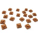 LEGO Moc Custom Aksesuar Creator Plate 1 X 1 Düz Tuğla Açık Kahverengi