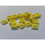 LEGO Moc Custom Aksesuar Creator Plate 1 X 1 Düz Tuğla Açık Sarı