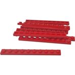 LEGO Moc Custom Aksesuar Creator Plate 1 X 10 Düz Uzun Tuğla Kırmızı