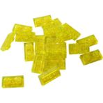 LEGO Moc Custom Aksesuar Creator Plate 1 X 2 Düz Tuğla Şeffaf Sarı