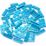 LEGO Moc Custom Aksesuar Creator Plate 1 X 3 Düz Tuğla Medium Azure