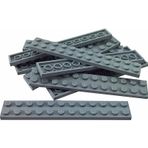 LEGO Moc Custom Aksesuar Creator Plate 2 X 12 Uzun Düz Tuğla Koyu Gri
