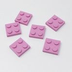 LEGO Moc Custom Aksesuar Creator Plate 2 X 2 Düz Tuğla Açık Pembe