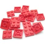 LEGO Moc Custom Aksesuar Creator Plate 2 X 2 Düz Tuğla Kırmızı