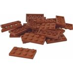 LEGO Moc Custom Aksesuar Creator Plate 2 X 4 Düz Tuğla Koyu Turuncu