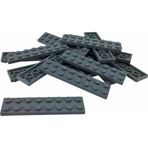 LEGO Moc Custom Aksesuar Creator Plate 2 X 8 Düz Tuğla Koyu Gri