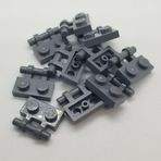 LEGO MOC Custom Aksesuar Plate Modified 1 x 2 Kenarı Bar Koyu Gri Tuğla