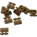 LEGO MOC Custom Aksesuar Plate Modified 1 x 2 Kenarı Bar Koyu Taba Tuğla