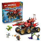 LEGO NINJAGO Kara Gemisi 71869-9 Yaş ve Üzeri Kız ve Erkek Çocuklar için Lloyd, Jay, Zane ve Nya Minifigürleri İçeren Yaratıcı Oyuncak Yapım Seti, Eğlenceli Hediye Fikri (1214 Parça)