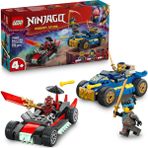 LEGO Nınjago Rogue ile Drix Yarış Arabası Düellosu, 111 Parça, Ninja Savaşçıları, Eğitici Yapım Seti, Aksiyon Oyuncağı, 71840 - 41 Delft Blue
