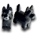 LEGO Orijinal Figürler - Siyah Köpek (Black Terrier) (2 Adet)