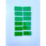 LEGO Orijinal Parçalar - 2 x 4 Yeşil Plate (12 Adet)