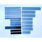 LEGO Orijinal Parçalar - Karma 1 x 12 1 x 8 2 x 8 2 x 14 2 x 10 2 x 8 2 x 8 Dark Bluish Gray Light Bluish Gray Plate (20 Adet)