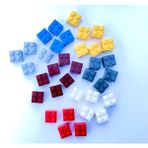LEGO Orijinal Parçalar - Karma 2 x 2 Brick Sarı Mavi Gri Kahverengi Beyaz Kırmızı (35 Parça)