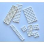 LEGO Orijinal Parçalar - Karma - Beyaz Plate 4 x 12 6 x 10 3 x 3 2 x 12 (9 Parça)