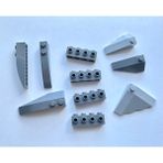 LEGO Orijinal Parçalar - Karma - Dark Bluish Gray Curved 2 x 1 (10 Parça)