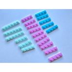LEGO Orijinal Parçalar - Karma - Pembe Turkuaz Mavi Plate 1 x 4 1 x 6 (21 Parça)