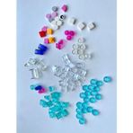 LEGO Orijinal Parçalar - Karma - Trans-Light Blue Beyaz Kırmızı Turuncu Karma Parçalar (94 Parça)
