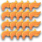 LEGO Orijinal Parçalar - Trans Saydam - Neon Alev Turuncu (20 Adet)