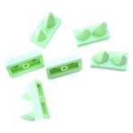 LEGO Orijinal Parçalar - Yellowish Green Tile, Modified 1 x 2 With 2 Teeth Vertical (6 Parça)